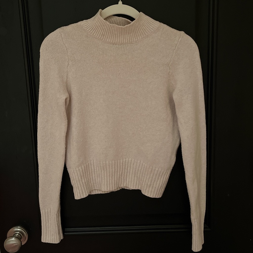 Cozy Cream Cowl Neck Sweater with Soft Knit
